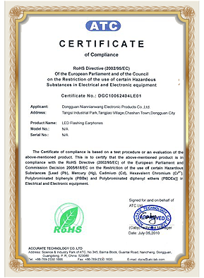 ATC Certification of compliance