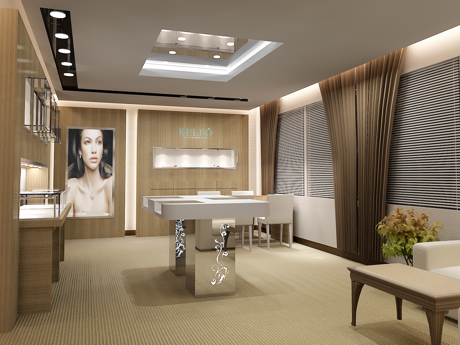 Harbin big shopping store jewelry display counter customers!