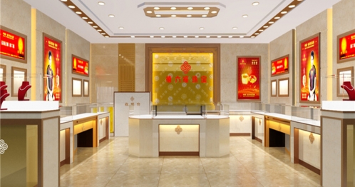 A case study of the jewelry display case of the golden store.