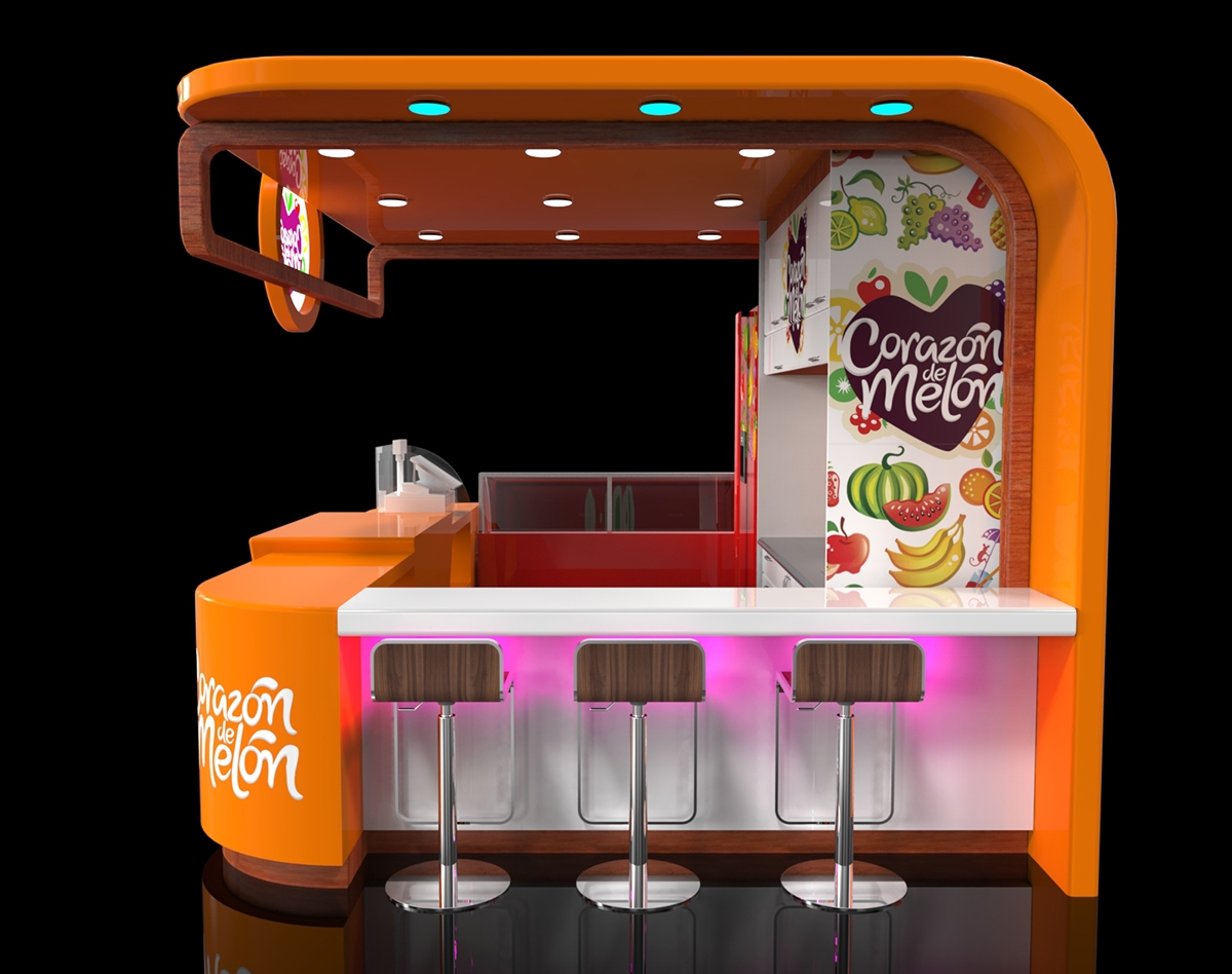 Customized Beverage Kiosk for Coffee Shop Display Funroadisplay