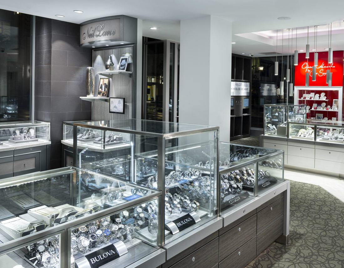 Modern Jewelry Display Showcase with Glass for Brand Store