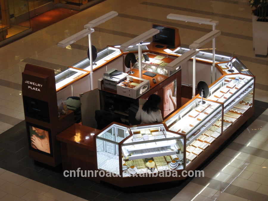 For Shopping Mall Glossy Display Showcase with Glass