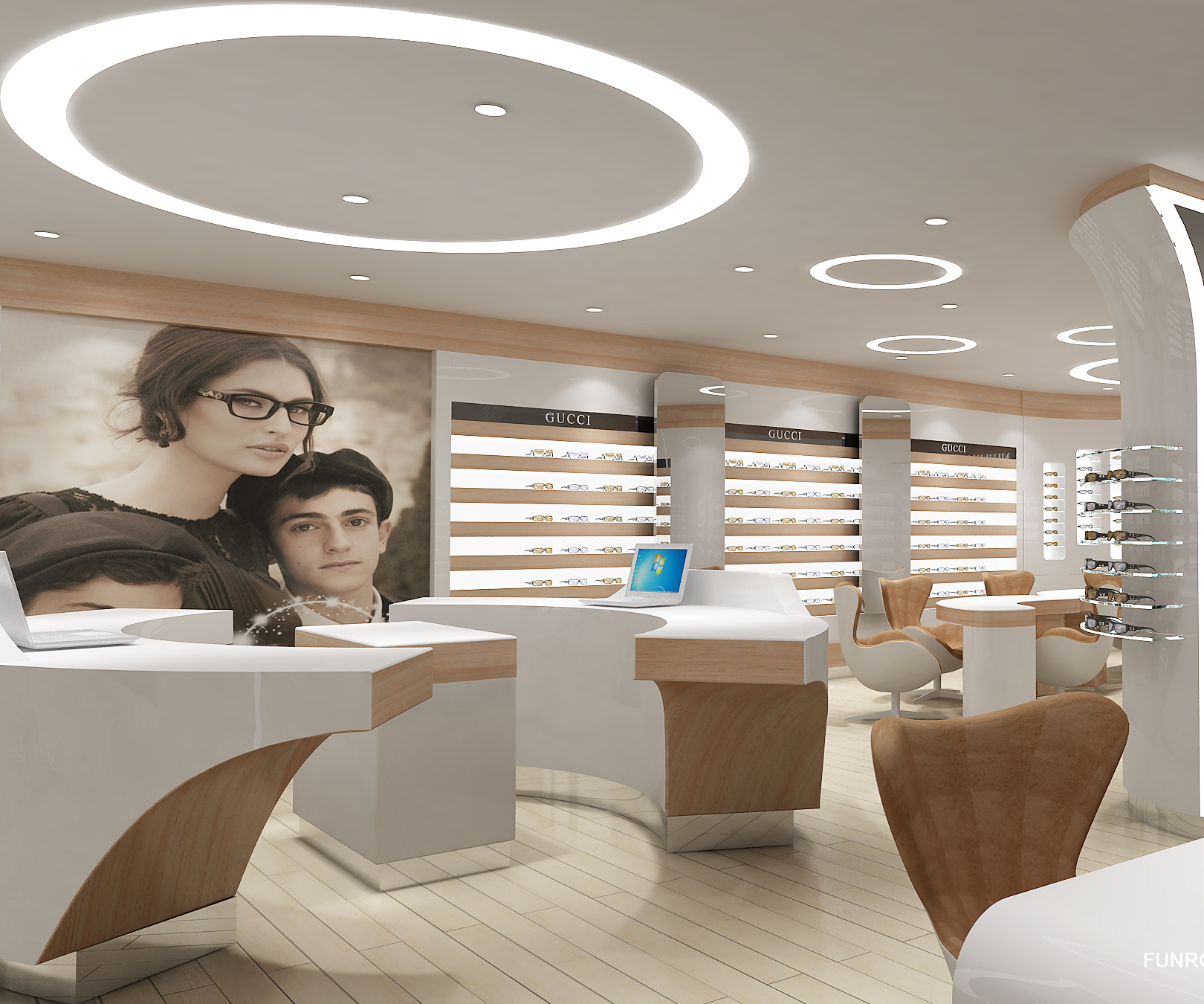 optical frame displays, optical shop design display showcase, optical