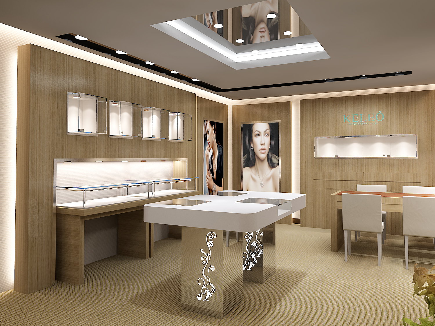 Luxury Brand Jewelry Store Display Showcase Funroadisplay