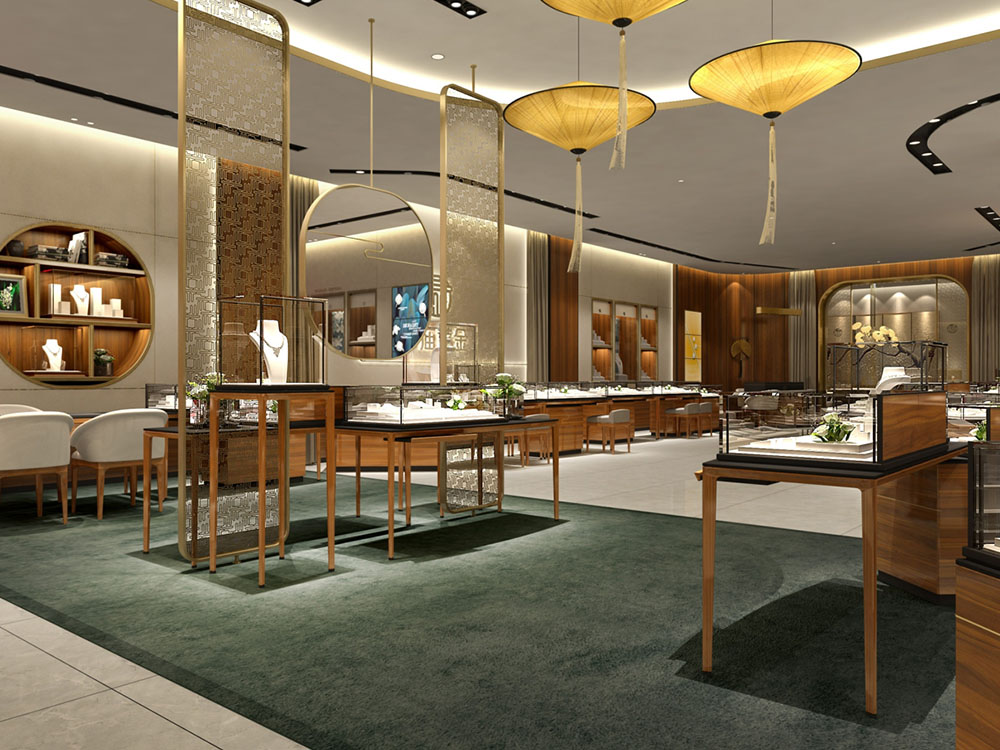 New Design for Shopping Mall Jewelry Display Showcase Funroadisplay