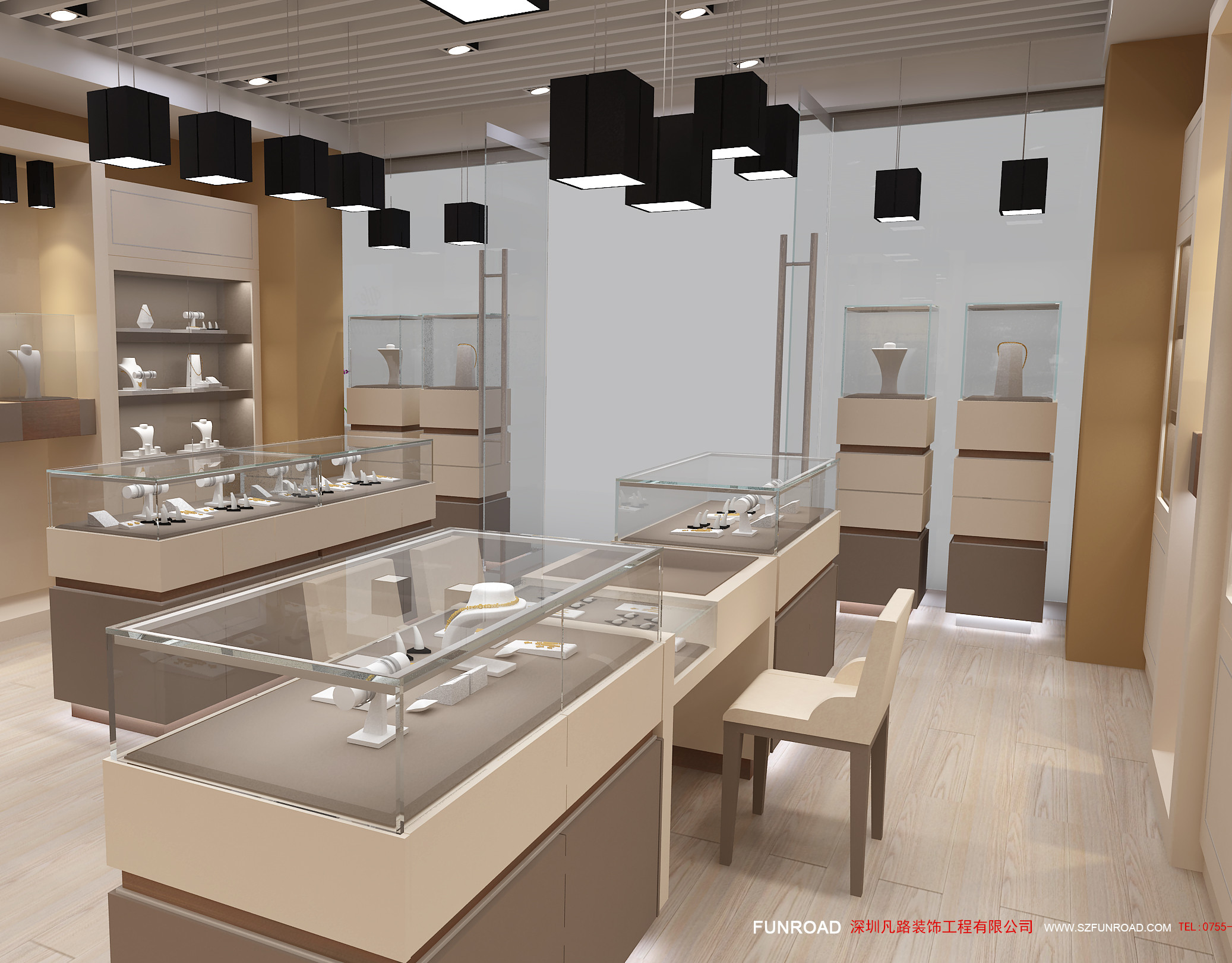 Brand Jewelry Store Display Shopping Mall Design Funroadisplay