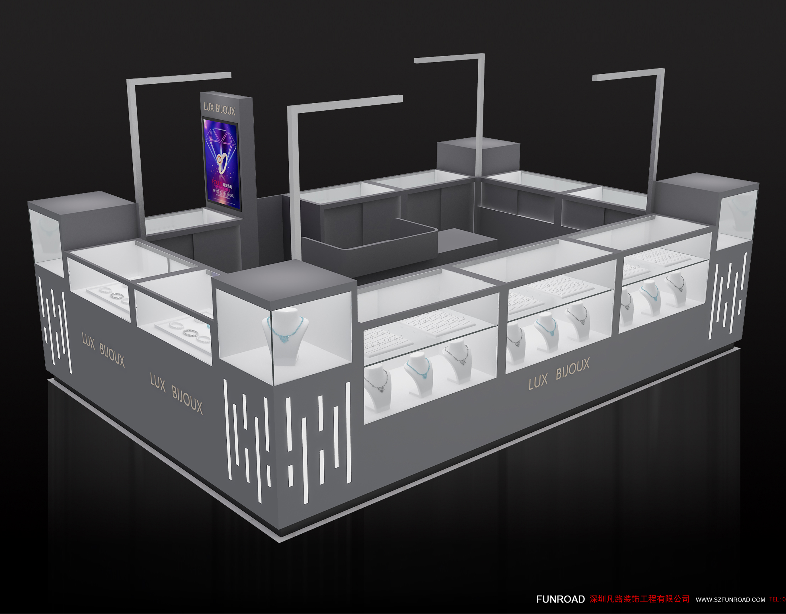 Luxury New Jewelry Display Kiosk for Sale