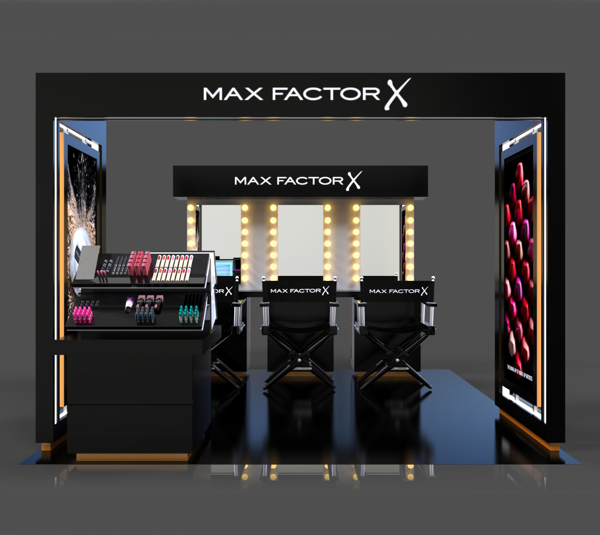 New Design Cosmetic Showcase for Makeup Display Funroadisplay