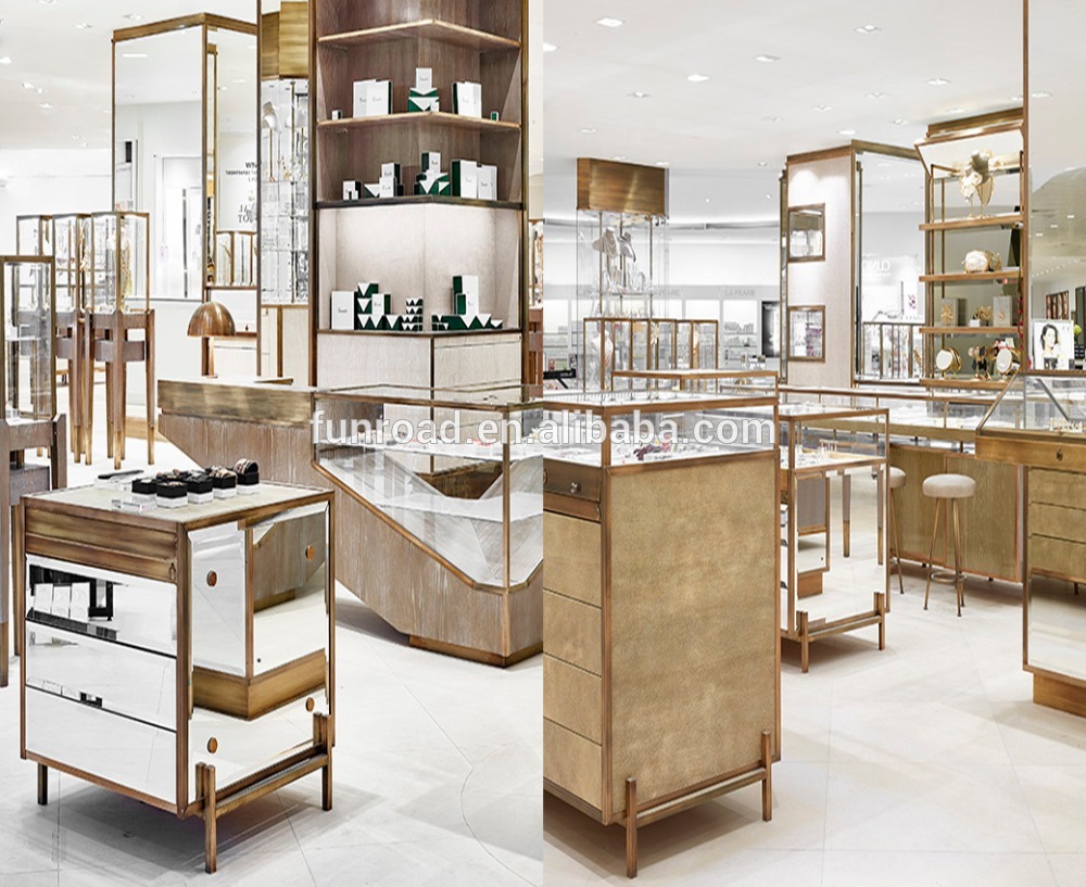 Jewellery Furniture Design with Wooden Display Showcase &