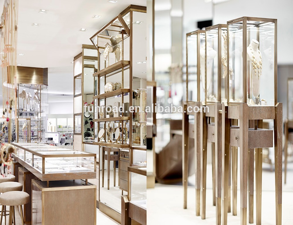Jewellery Furniture Design with Wooden Display Showcase &