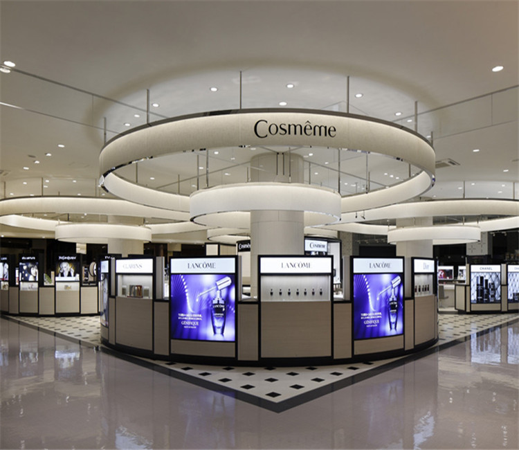 Wood Cosmetic Display Showcase for Beauty Shop Design Funroadisplay