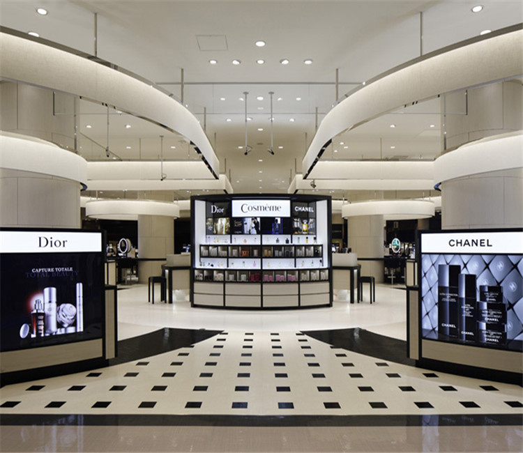 Wood Cosmetic Display Showcase for Beauty Shop Design Funroadisplay