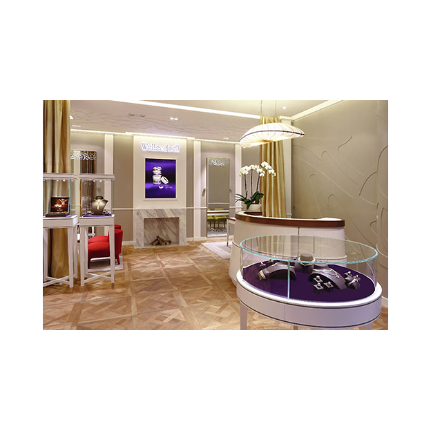 Customized high end jewelry store display fixtures with LED lights