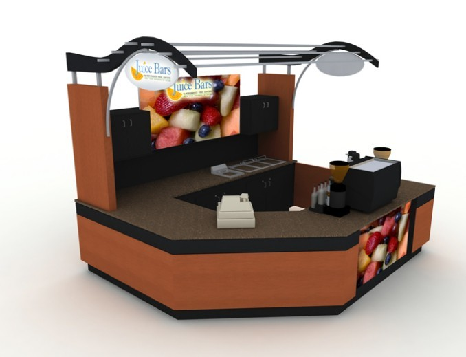 Portable beverage/coffee/juice bar/ice cream shop kiosk counters and