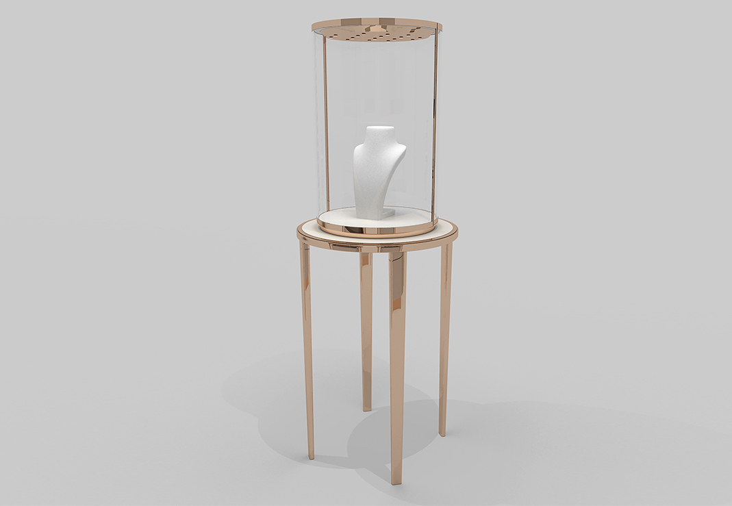 Round Jewelry Display Tower Jewellery Display For Retail