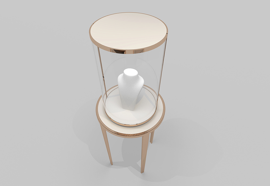 Round Jewelry Display Tower Jewellery Display For Retail