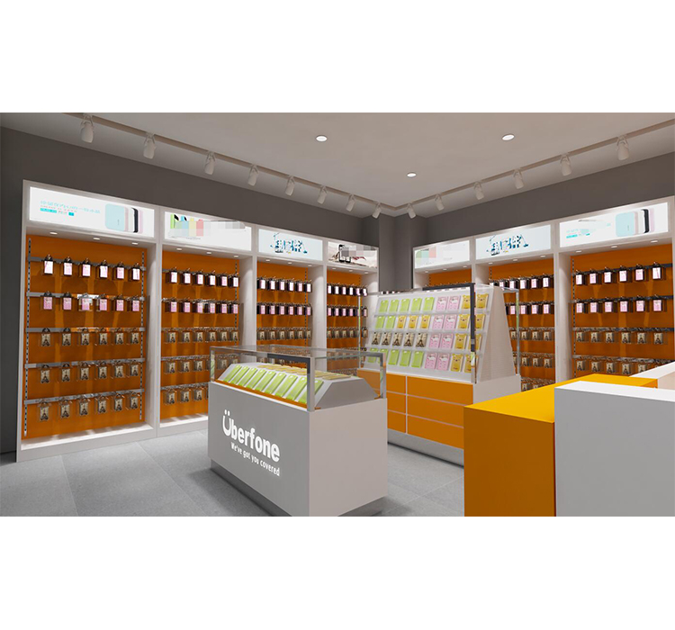 Customized Designed Wooden and Aluminium Shop Display Rack for Mobile ...