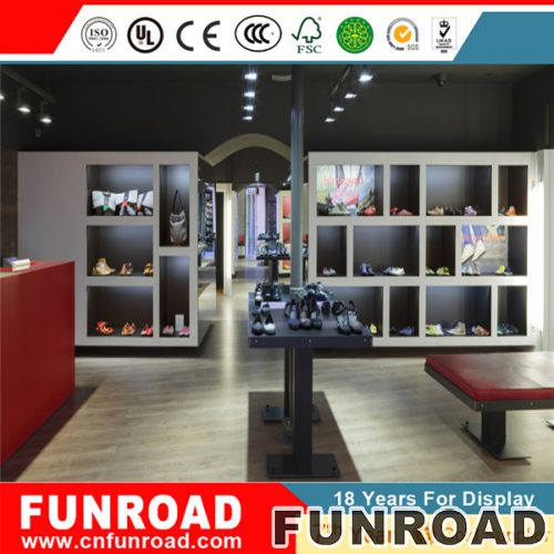 Stylish Shoes Display Showcase with Small Cabinet for Brand Store