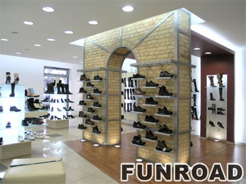 Wooden Shoes Display Showcase for Shopping Mall Store Design