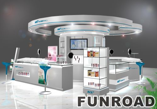 OEM Fashion Cosmetic Kiosk for Makeup Shop