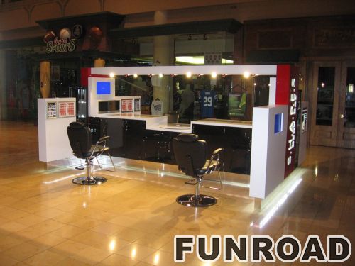 For Shopping Mall Cosmetic Display Kiosk with Brow Bar