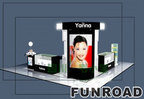 Retail Wooden Cosmetic Display Showcase for Shopping Mall Design