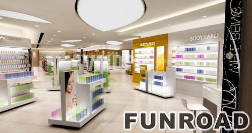 Cosmetic retail furnitures glass display counters