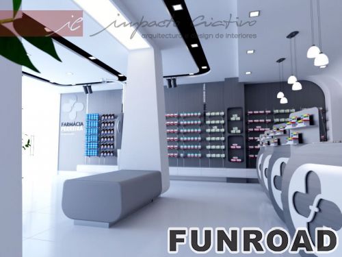 New Style Pharmacy Showcase Cabinet for Drugstore Design