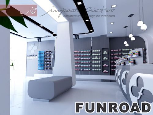 Amazing display furnitures designs for pharmacy retail displays