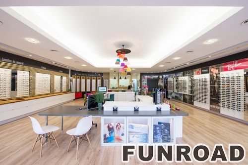 Bright Wood Sunglass Display Showcase for Brand Store Furniture
