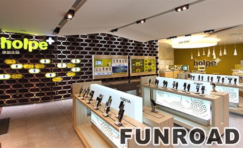High-end Wooden Display Counter for Phone Retail Store