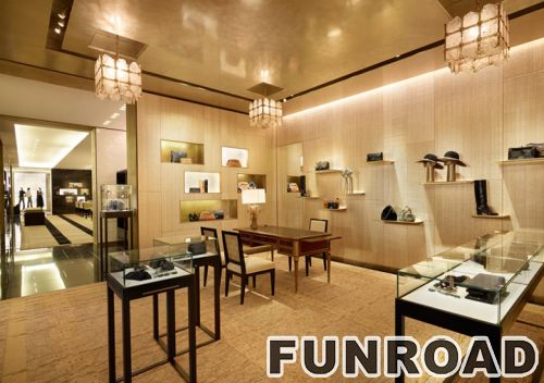 Luxury Wooden Jewelry Display Cabinet for Shopping Mall Interior Design