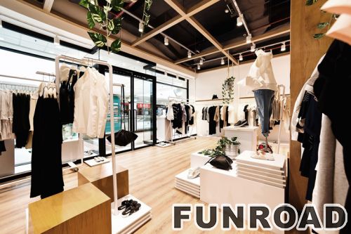 Retail Mobile Metal Display Showcase for Clothing Shop Furniture