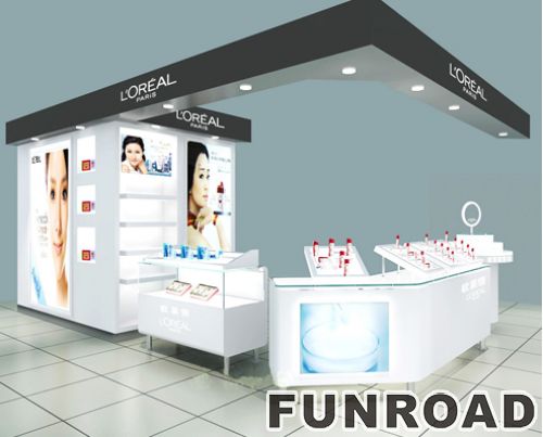 Commecial usage cosmetic perfume glass display cabinet showcase
