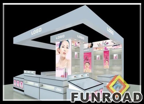 Modern glass acrylic cosmetic display cabinet and showcase