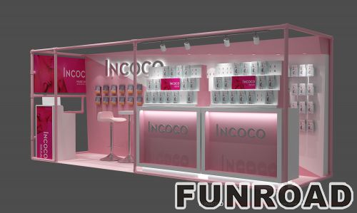 Pink Mall Kiosk For Nail Service