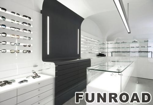 Factory Price Wood Display Showcase for Optical Store Design