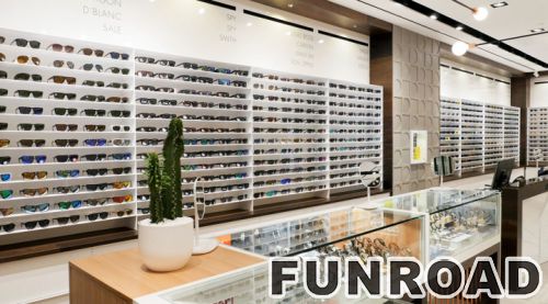 Custom Sunglass Display Showcase for Optical Store Decor