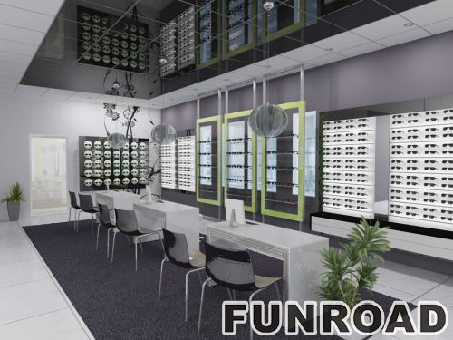 Retail Sunglass Display Showcase for Optical Store Design