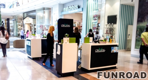 European style cosmetic display kiosk interior design