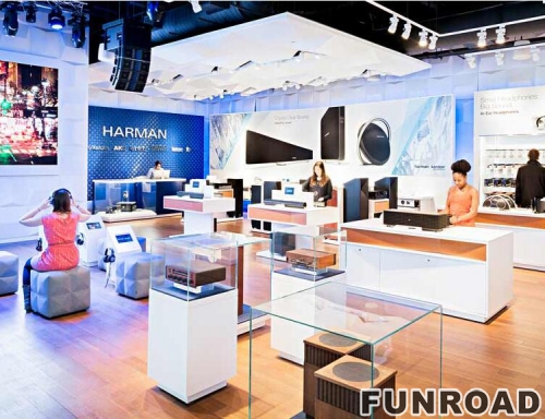 Customized Wood Showcase/Cabinet For Electronic Shop Furniture