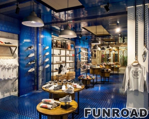 Stylish Custom Display Rack for Brand Shoes Store Interior Design