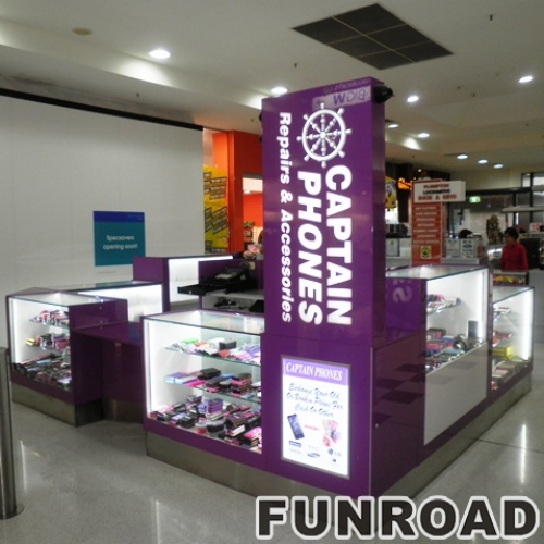 Hot Sale Baking Paint Cell Phone Kiosk Design