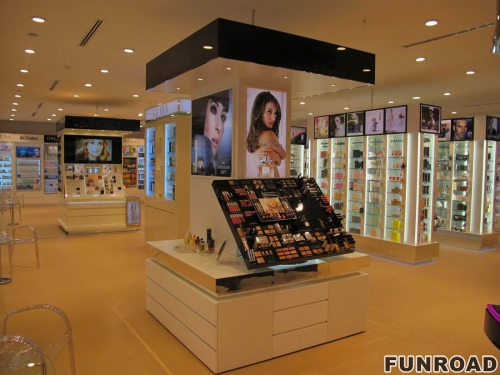 Wooden Showcase Counter for Cosmetic Store Display