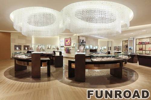 For Shopping Mall Luxury Brand Store Display Counter with Glass Case