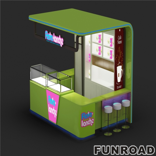 Custom starbucks coffee kiosk, prefab kiosk booth design
