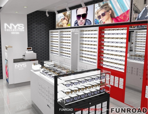 China Factory NYS Sunglasses Display Cabinet for Optical Store Design