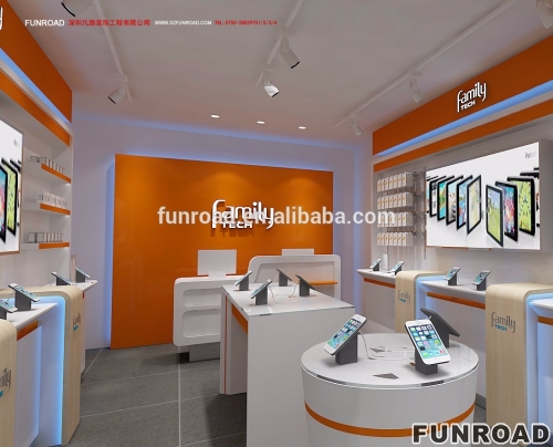 Professional customized high end cellphone store display fixture
