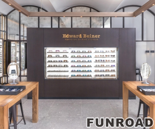 Wooden Glass Optical Display Showcase for New Sunglass Store