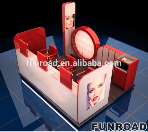 Hot Sale Wooden Cosmetic Showcase for Makeup Shop Decoration